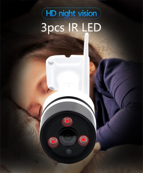 Kamera Ip Wifi Full Hd 1080P 180° Panoramiczna Z Wykryciem Ruchu, Ip66