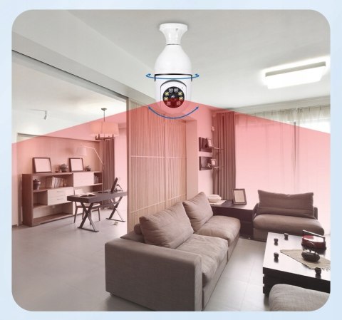 Kamera Obrotowa 360 W Żarówce E27 Ptz Nagrywanie Nocne Wifi Ip Monitoring