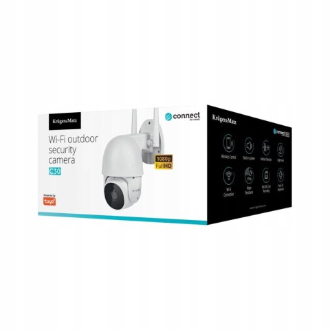 Kamera Obrotowa Zewnetrzna 1080P Ip Wifi Ip66 Tuyasmart Detekcja Ruchu Ir