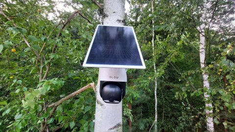 Kamera Solarna 4G Na Kartę Sim 3Mpx, Obrotowa, Śledzenie Ruchu, Smart Apka