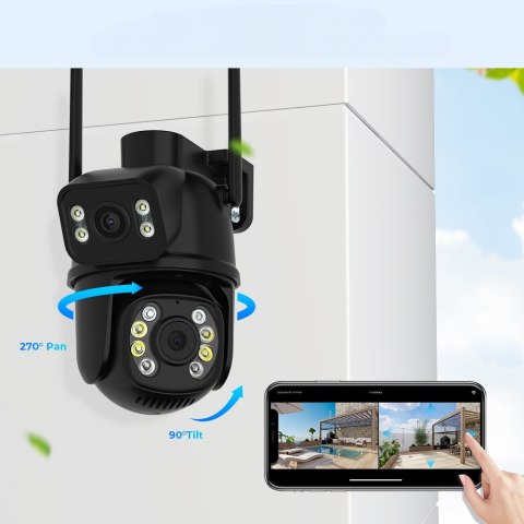 Kamera Zewnętrzna Obrotowa 8Mp Wifi, 4X Zoom, Ip66, Ultra Hd