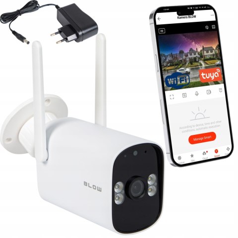 Kamera Zewnętrzna Wi-Fi 4Mp Wqhd Tubowa, Detekcja Siluety, Audio Tuya Smart