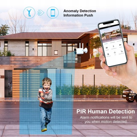 Kamera Zewnętrzna Wi-Fi 4Mp Wqhd Tubowa, Detekcja Siluety, Audio Tuya Smart