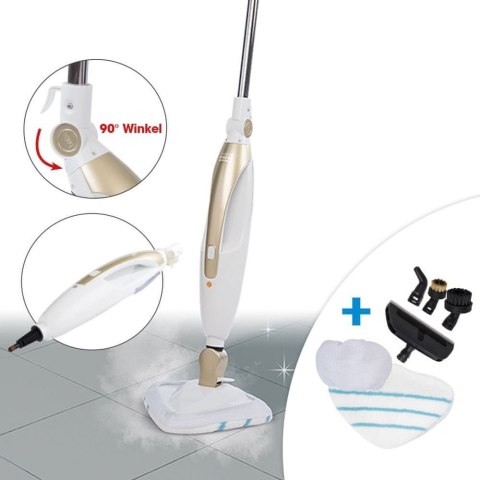 Livington Prime Steam Mop 10W1 - Mop Parowy 1300W, 9 Akcesoriami, 5M Kabel