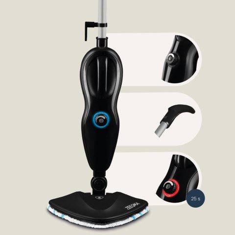 Mop Parowy 1500W Do Dezynfekcji I Czyszczenia | 7 Końcówek, Gotowy 25 Sek