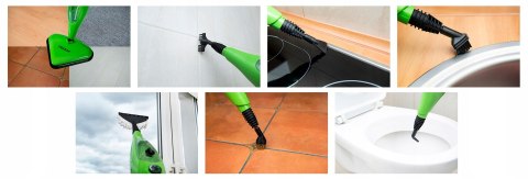 Mop Parowy 2000W Aquasteam - 12 Końcówek, 4 Nakładki, 4,2 Bar Ciśnienia