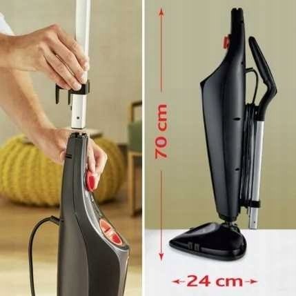 Mop Parowy Vileda 1550W - 2 Wkłady Mikrofibry I Nakładka Do Dywanów 400Ml