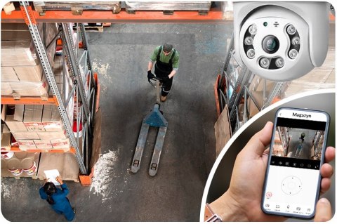 Obrotowa Kamera Zewnętrzna Wifi Full Hd 360° Z Alarmem Podgląd Na Telefon