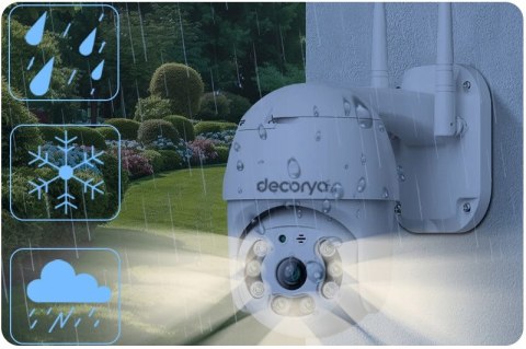 Obrotowa Kamera Zewnętrzna Wifi Full Hd 360° Z Alarmem Podgląd Na Telefon