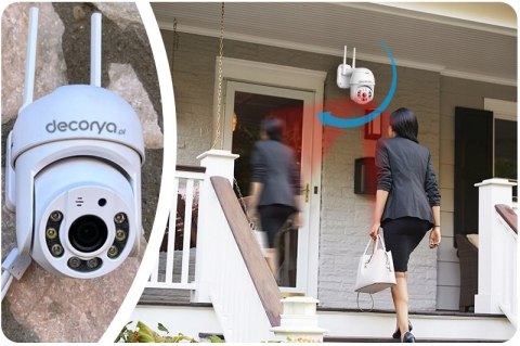 Obrotowa Kamera Zewnętrzna Wifi Full Hd 360° Z Alarmem Podgląd Na Telefon