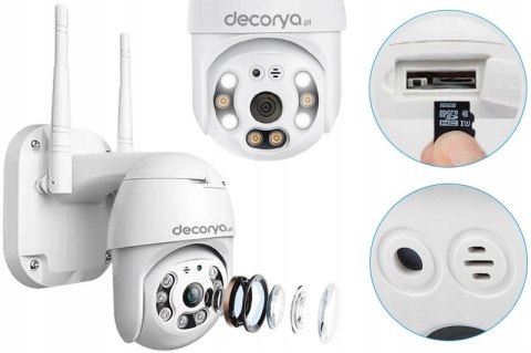 Obrotowa Kamera Zewnętrzna Wifi Full Hd 360° Z Alarmem Podgląd Na Telefon