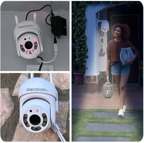 Obrotowa Kamera Zewnętrzna Wifi Full Hd 360° Z Alarmem Podgląd Na Telefon
