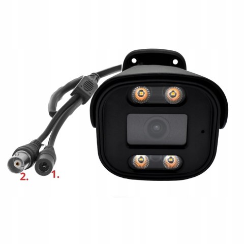 Zewnętrzna Czarna Kamera Analogowa 5Mp Dual Light 110° Ultra Hd Bnc Ip66