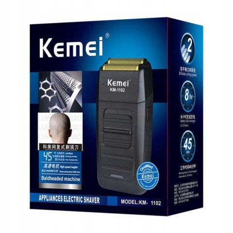 Golarka Foliowa Kemei Bezprzewodowa Męska Broda 14000Rpm Trymer Usb Lcd