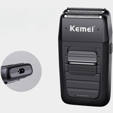 Golarka Foliowa Kemei Bezprzewodowa Męska Broda 14000Rpm Trymer Usb Lcd