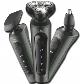 Golarka Męska 4W1 9D - Ruchome Głowice, Wodoodp., Usb C Do Głowy/Brody/Nosa