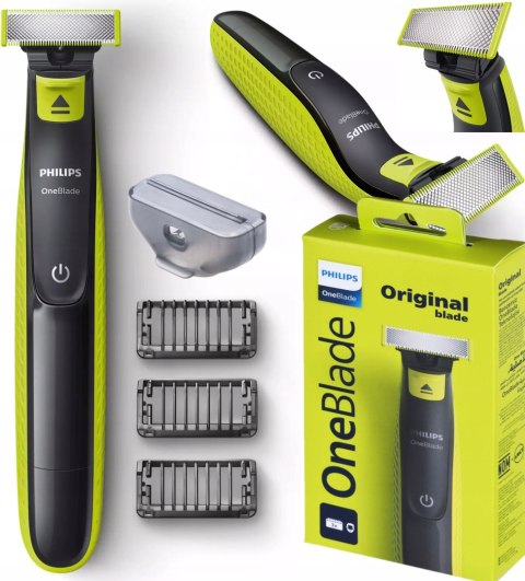 Golarka Philips One Blade Trymer 3 Nasadki Do Zarostu - Na Sucho I Mokro
