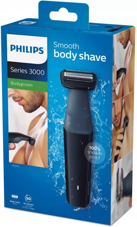 Philips Golarka Wodoodporna Do Ciała I Brody 50Min Bezprzewodowa Z Nasadka