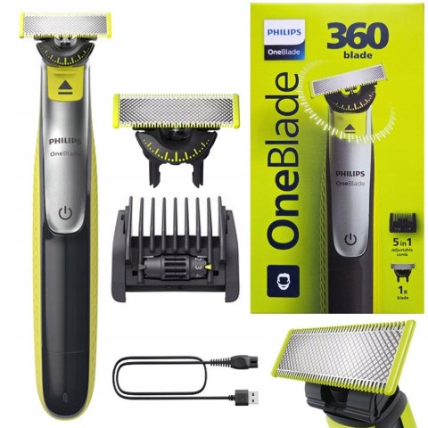 Philips One Blade Dwustronna Golarka Trymer 5W1, Wodoodporny Do Twarzy