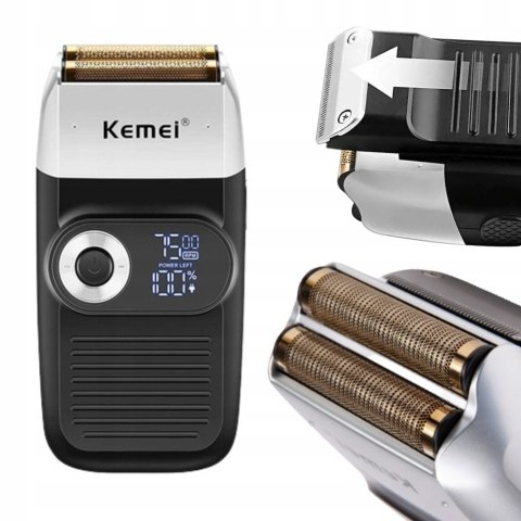 Profesjonalna Golarka Męska Kemei Km-2026 Usb-B, Led, 3-Predkości, 120 Min