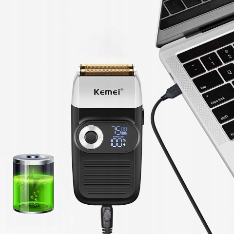 Profesjonalna Golarka Męska Kemei Km-2026 Usb-B, Led, 3-Predkości, 120 Min