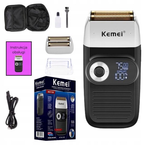 Profesjonalna Golarka Męska Kemei Km-2026 Usb-B, Led, 3-Predkości, 120 Min