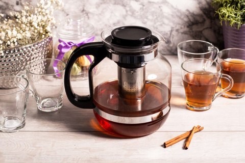 Dzbanek Zaparzacz 2,6L Z Metalowym Sitkiem Altom Design Szkło Do Herbaty