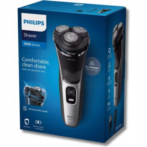 Elektryczna Golarka Męska Philips S3143/00 - Na Sucho I Mokro Bezprzewodowa