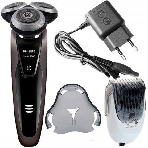 Golarka Męska Philips S9000 S9371 - Komplet: Trymer, Głowica, Zasilacz