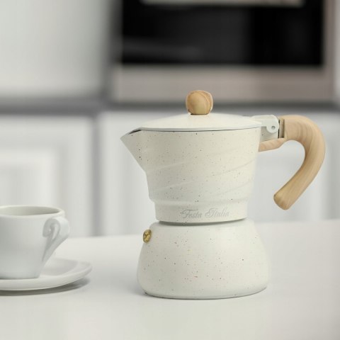 Kawiarka Aluminiowa Moka 3 Filiżanki Włoska Tradycyjna Do Domowego Espresso