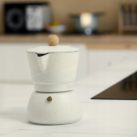Kawiarka Aluminiowa Moka 3 Filiżanki Włoska Tradycyjna Do Domowego Espresso
