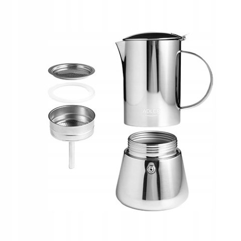 Kawiarka Espresso 620Ml Adler Ad4417: Indukcja, Gaz, Ceramika, Halogen