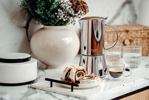 Kawiarka Espresso 620Ml Adler Ad4417: Indukcja, Gaz, Ceramika, Halogen