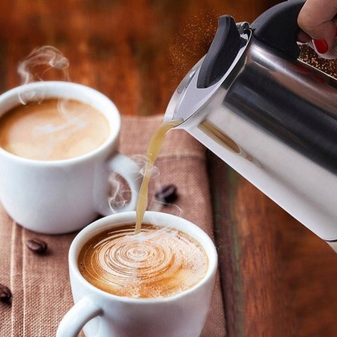 Kawiarka Włoska 300 Ml 6 Filiżanek Stal Nierdzewna Na Wszystkie Typy Kuchni