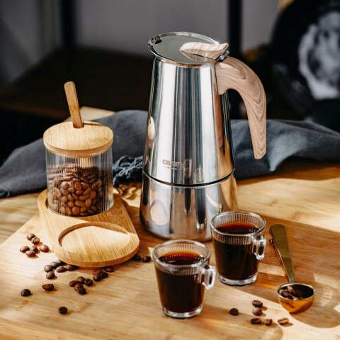 Kawiarka Zaparzacz 450Ml Na Indukcję I Gaz - Stalowa, Szybka, Nie Przecieka