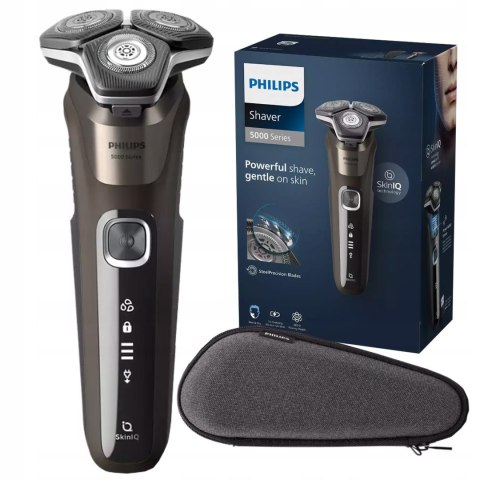 Maszynka Golarka Philips 5000 Wet & Dry, Skiniq, 360° Głowice I Trymer
