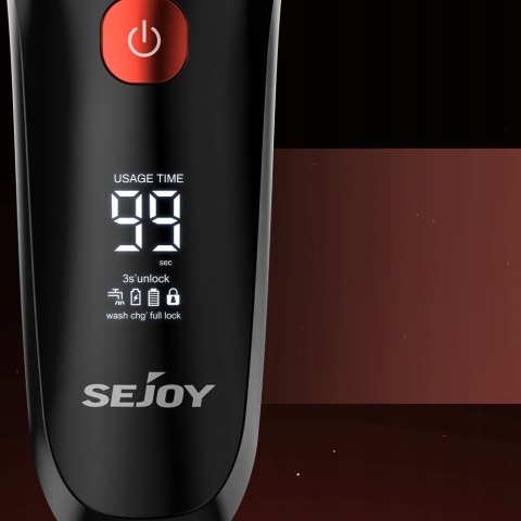 Męska Golarka Txd-Fk608 7500Rpm, Ipx7, Lcd, 100Min, Czerwona Na Mokro/Sucho