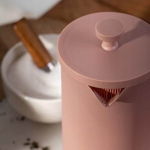 Zaparzacz Foggy Różowy 1,0L Do Kawy I Herbaty - Mechanizm Tłokowy Homla