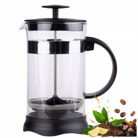 Duży Zaparzacz Do Kawy I Herbaty 1L French Press Szkło Borokrzemowe Myty