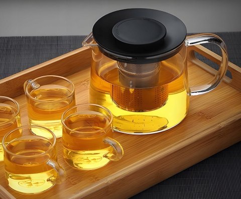 Dzbanek Szklany 1,5L 4Kp Zaparzacz Do Herbaty Szkło Borokrzemowe Ze Stali