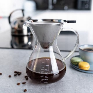 Dzbanek Z Filtrem 800 Ml - Szklo I Stal, Zaparzacz Do Kawy Altom Design