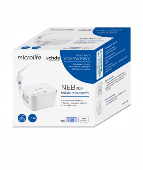 Inhalator Microlife Neb 200 - Tłokowy, Cichy, Wydajny, Rodzinny