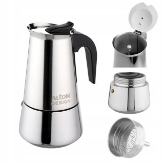 Kawiarka 200 Ml 4 Filiżanki Altom Design - Stal Nierdzewna Do Indukcji/Gazu