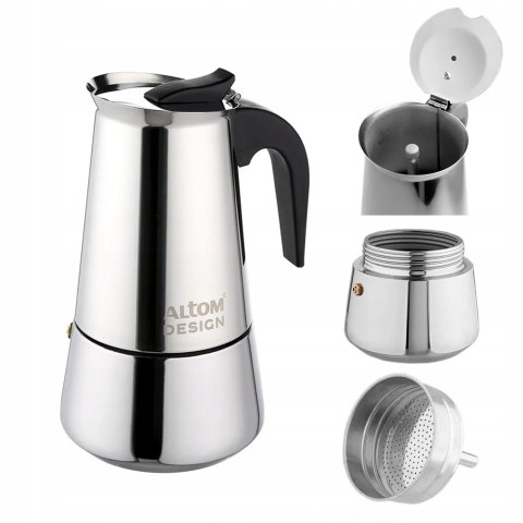 Kawiarka 200 Ml 4 Filiżanki Altom Design - Stal Nierdzewna Do Indukcji/Gazu