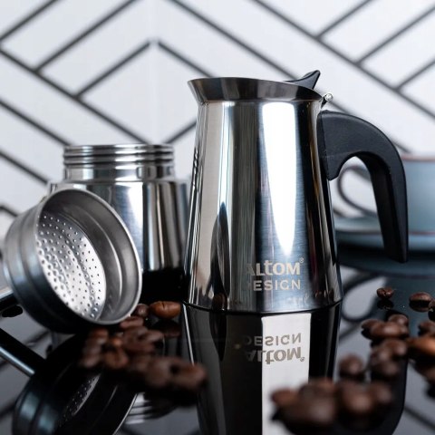 Kawiarka 200 Ml 4 Filiżanki Altom Design - Stal Nierdzewna Do Indukcji/Gazu