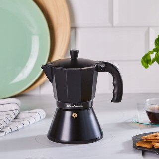 Kawiarka Altom Design Aluminiowa 6 Filiżanek 300Ml Czarna Na Każdej Kuchni