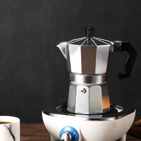 Kawiarka Aluminiowa 600Ml - Ekspres Do Kawy Bezpieczny Na Gaz/Ceramikę