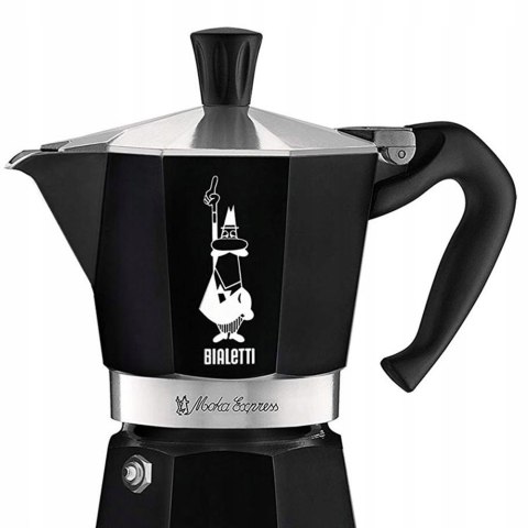 Kawiarka Bialetti Moka Express Black 6 Filiżanek, Włoska, Łatwa Czyszczenie