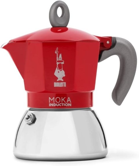 Kawiarka Bialetti Moka Induction 4 Filiżanki Na Indukcję Czerwona 150 Ml