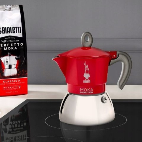 Kawiarka Bialetti Moka Induction 4 Filiżanki Na Indukcję Czerwona 150 Ml